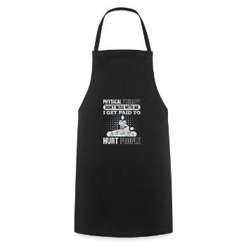 Physiotherapist Physiotherapy Physio Gift - Cooking Apron - black - Front - AI Model Male 185 dark (185cm)