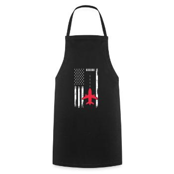 Pilote - Tablier de cuisine - noir - Devant - AI Model Male 185 dark (185cm)