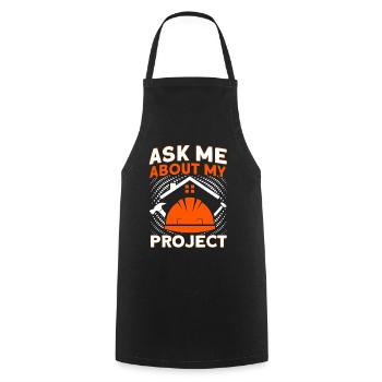 Contremaître de projet Gestionnaire de construction Projet de construction - Tablier de cuisine - noir - Devant - AI Model Male 185 dark (185cm)
