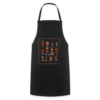 Schoko Mathe Mathematik Mathe Schokolade - Kochschürze - Schwarz - Vorne - AI Model Male 185 dark (185cm)