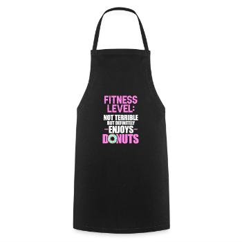 Donut Fitness Gym Workout Donuts Geschenk - Kochschürze - Schwarz - Vorne - AI Model Male 185 dark (185cm)