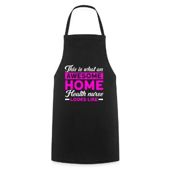 Health Assistance Home Nursing Nurse - Cooking Apron - black - Front - AI Model Male 185 dark (185cm)