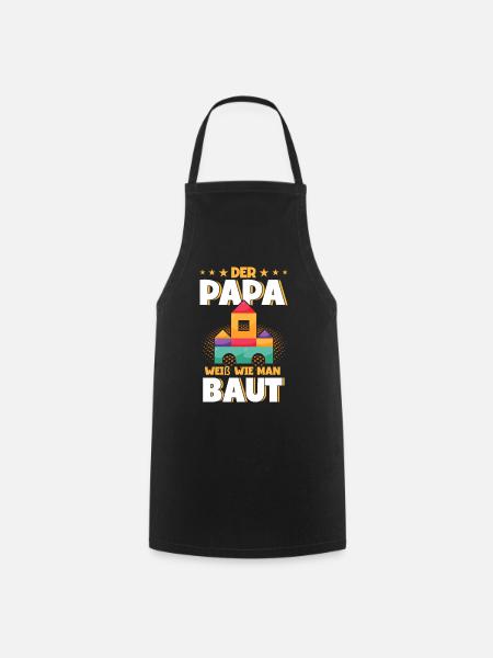 Papa Klemmbaustein Klemmbausteine - Kochschürze - Schwarz