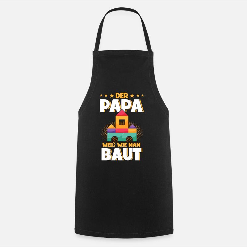 Papa Klemmbaustein Klemmbausteine - Kochschürze - Schwarz