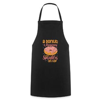 Donut - Kochschürze - Schwarz - Vorne - AI Model Male 185 dark (185cm)