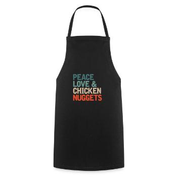 Chicken Poultry Chicken Nuggets Gift - Cooking Apron - black - Front - AI Model Male 185 dark (185cm)