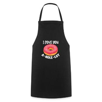 Donut Liebe Süssigkeiten Valentinstag Geschenk - Kochschürze - Schwarz - Vorne - AI Model Male 185 dark (185cm)