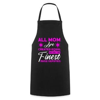 Shérif adjoint adjoint Mama Mother - Tablier de cuisine - noir - Devant - AI Model Male 185 dark (185cm)