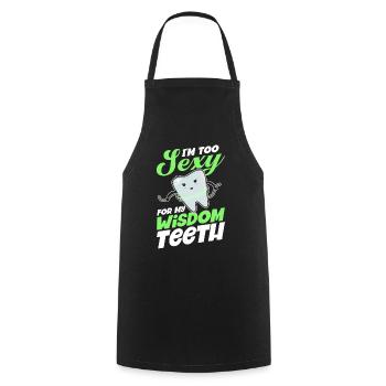Wisdom Teeth Wisdom Tooth Patient Dentist - Cooking Apron - black - Front - AI Model Male 185 dark (185cm)