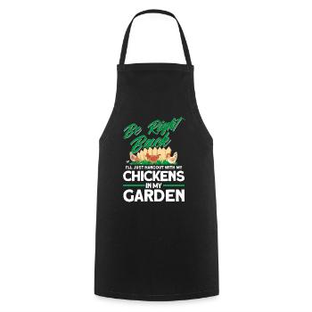 Gardening Gardener Chicken Farmer Chicken Feeder - Cooking Apron - black - Front - AI Model Male 185 dark (185cm)