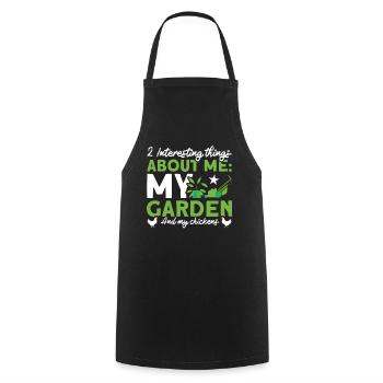 Gardening Gardener Chicken Farmer Chicken Feeder - Cooking Apron - black - Front - AI Model Male 185 dark (185cm)