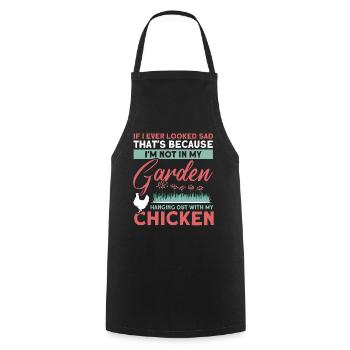 Gardening Gardener Chicken Farmer Chicken Feeder - Cooking Apron - black - Front - AI Model Male 185 dark (185cm)