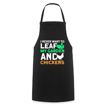 Gardening Gardener Chicken Farmer Chicken Feeder - Cooking Apron - black - Front - AI Model Male 185 dark (185cm)