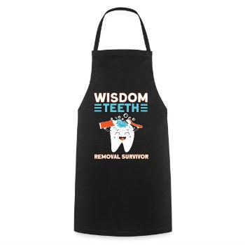 Wisdom Teeth Wisdom Tooth Patient Dentist - Cooking Apron - black - Front - AI Model Male 185 dark (185cm)