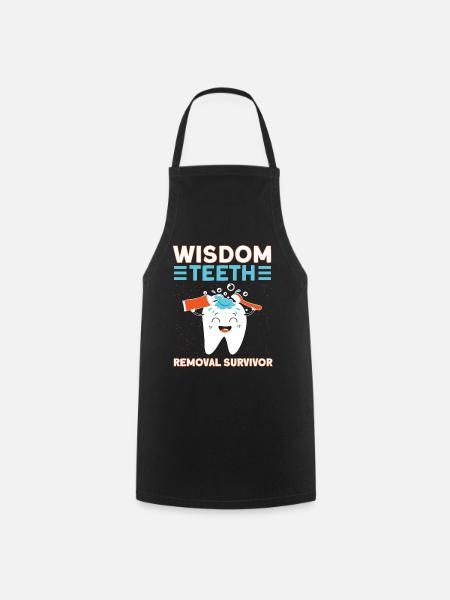 Dents de sagesse Dentiste patient de dent de sagesse - Tablier de cuisine - noir