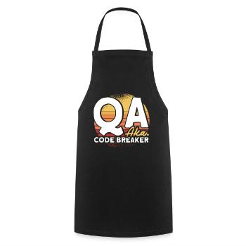 QA Ingenieur QA Tester Software Tester - Kochschürze - Schwarz - Vorne - AI Model Male 185 dark (185cm)