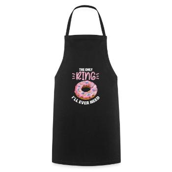 Donut - Kochschürze - Schwarz - Vorne - AI Model Male 185 dark (185cm)