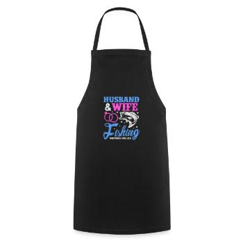 Angler Marriage - Cooking Apron - black - Front - AI Model Male 185 dark (185cm)