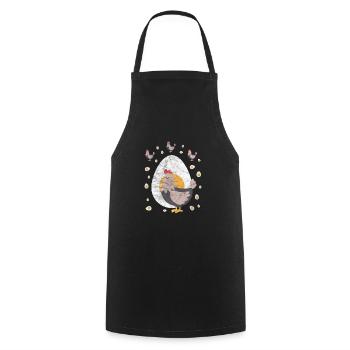 Chicken - Cooking Apron - black - Front - AI Model Male 185 dark (185cm)