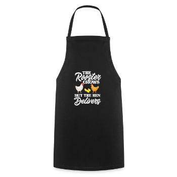 Chicken Farm Poultry Rooster Chickens Gift - Cooking Apron - black - Front - AI Model Male 185 dark (185cm)