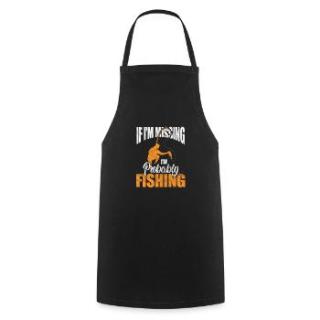 Angler - Cooking Apron - black - Front - AI Model Male 185 dark (185cm)