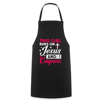 Coupon Shopper Discount Couponer Discount Sale - Cooking Apron - black - Front - AI Model Male 185 dark (185cm)