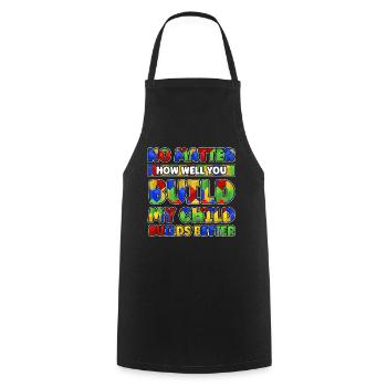 Build clamping block building block - Cooking Apron - black - Front - AI Model Male 185 dark (185cm)