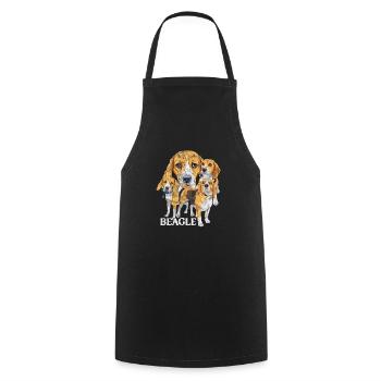 Beagle - Cooking Apron - black - Front - AI Model Male 185 dark (185cm)