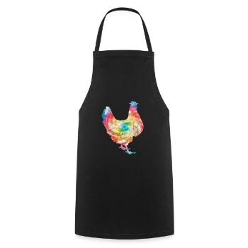 Chicken - Cooking Apron - black - Front - AI Model Male 185 dark (185cm)