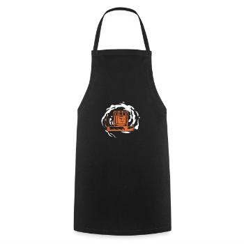 Cigar Whiskey Smoking Smoking Cigar Gift - Cooking Apron - black - Front - AI Model Male 185 dark (185cm)