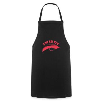 Angler Fisherman Fishing Fishing Fishing Rod Gift - Cooking Apron - black - Front - AI Model Male 185 dark (185cm)