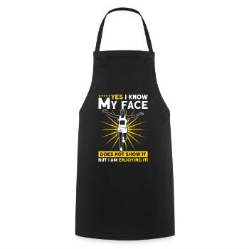 Motivation Streak Running Runner Marathon - Cooking Apron - black - Front - AI Model Male 185 dark (185cm)