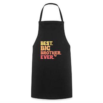 Big Brother Sibling Sister Gift - Cooking Apron - black - Front - AI Model Male 185 dark (185cm)