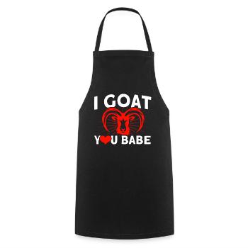 Vintage Retro Goat Breeder Goat Goat Lover - Cooking Apron - black - Front - AI Model Male 185 dark (185cm)