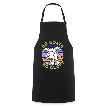 Vintage Retro Goat Breeder Goat Goat Lover - Cooking Apron - black - Front - AI Model Male 185 dark (185cm)