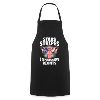 Stars Stripes & Reproductive Rights - Cooking Apron - black - Front - AI Model Male 185 dark (185cm)