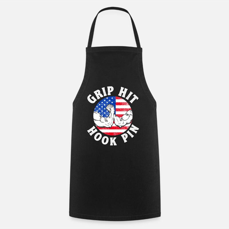 Grip Hit Hook Pin Arm Press - Tablier de cuisine - noir