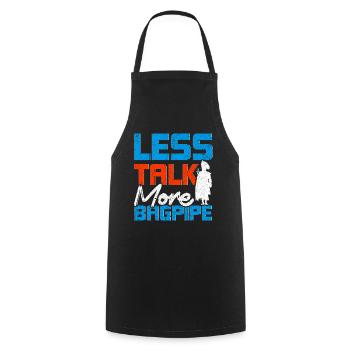Less talking more bagpipes - Cooking Apron - black - Front - AI Model Male 185 dark (185cm)