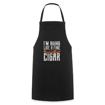 Cigare - Tablier de cuisine - noir - Devant - AI Model Male 185 dark (185cm)