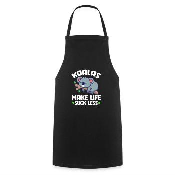 Koala Koala Bear Australie Bear Gift - Tablier de cuisine - noir - Devant - AI Model Male 185 dark (185cm)