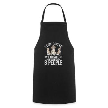 Beagle Coffee - Cooking Apron - black - Front - AI Model Male 185 dark (185cm)