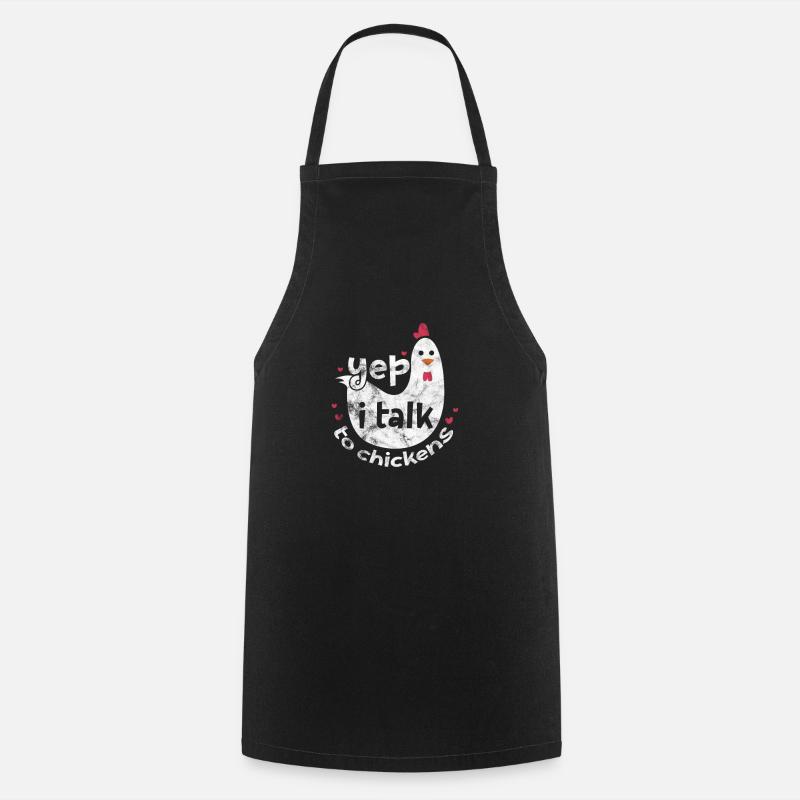 Huhn - Kochschürze - Schwarz