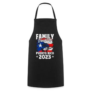 Familienurlaub Puerto Rico 2023 Puerto Rico - Kochschürze - Schwarz - Vorne - AI Model Male 185 dark (185cm)