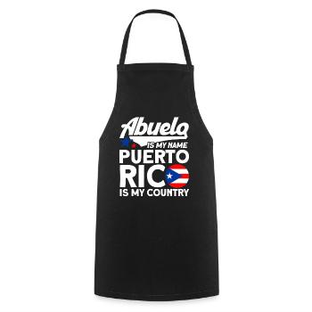 Abuelo Mon nom Porto Rico Mon pays Porto Rico - Tablier de cuisine - noir - Devant - AI Model Male 185 dark (185cm)
