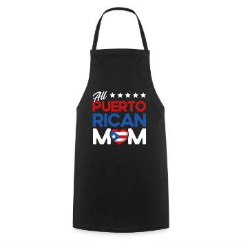 Ganz puerto-ricanische Mama Puerto Rico Mutter - Kochschürze - Schwarz - Vorne - AI Model Male 185 dark (185cm)