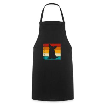Corgi - Cooking Apron - black - Front - AI Model Male 185 dark (185cm)