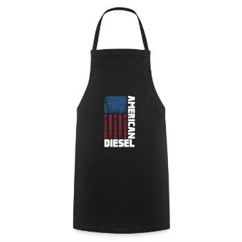 Diesel America USA Auto Tuning Gasoline Gift - Cooking Apron - black - Front - AI Model Male 185 dark (185cm)