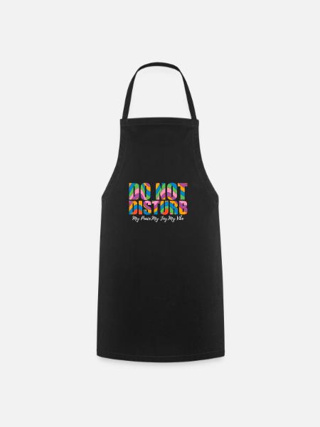 Hippie Peace Flower Power Amour Paix Cadeau - Tablier de cuisine - noir