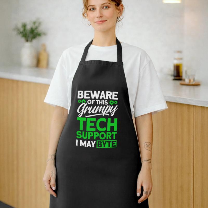 Beware of grumpy technical support Cooking Apron