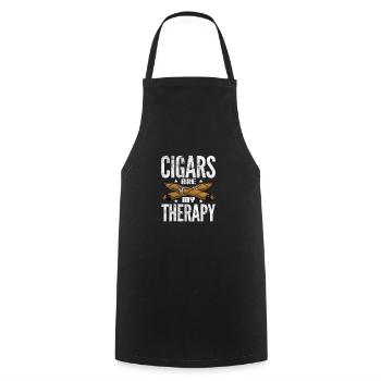 Cigare - Tablier de cuisine - noir - Devant - AI Model Male 185 dark (185cm)